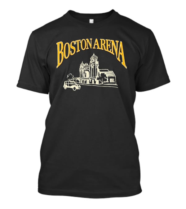 Boston Arena Massachusetts Historical Architecture And Vintage Car T-Shirt