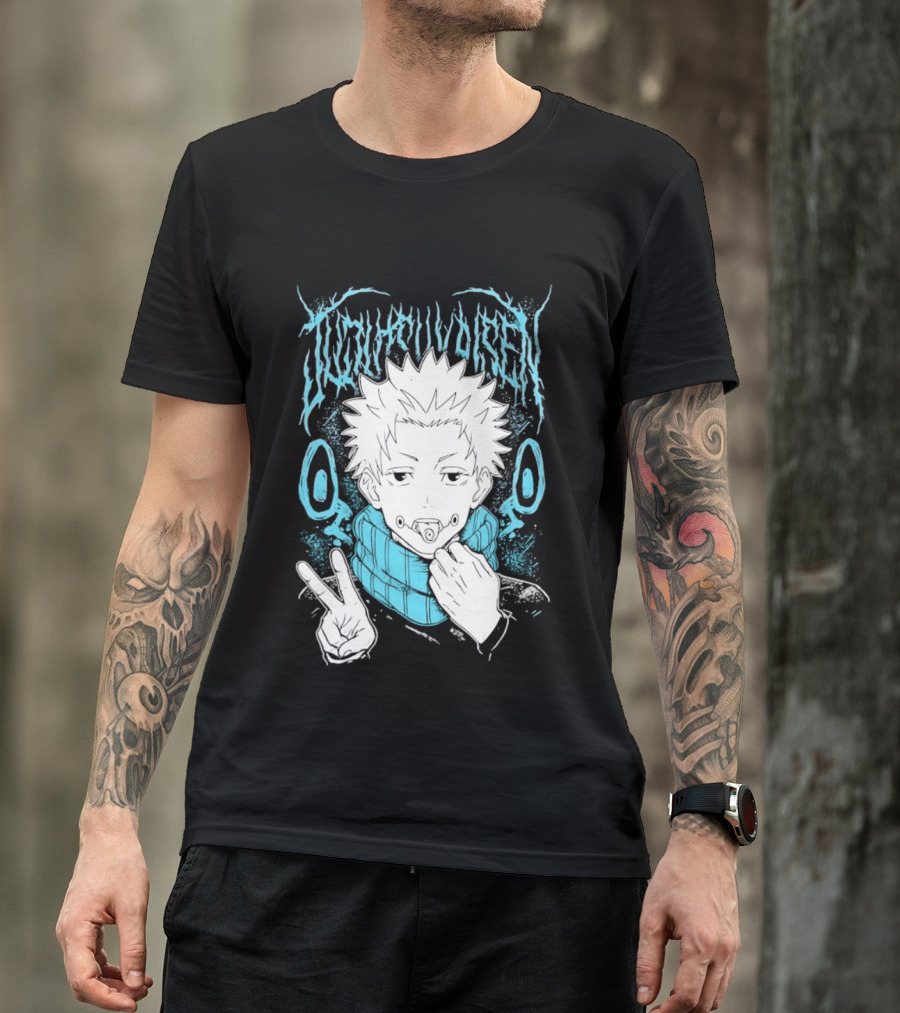 Jujutsu Kaisen Yuji Itadori Anime Manga Peace Sign T-Shirt