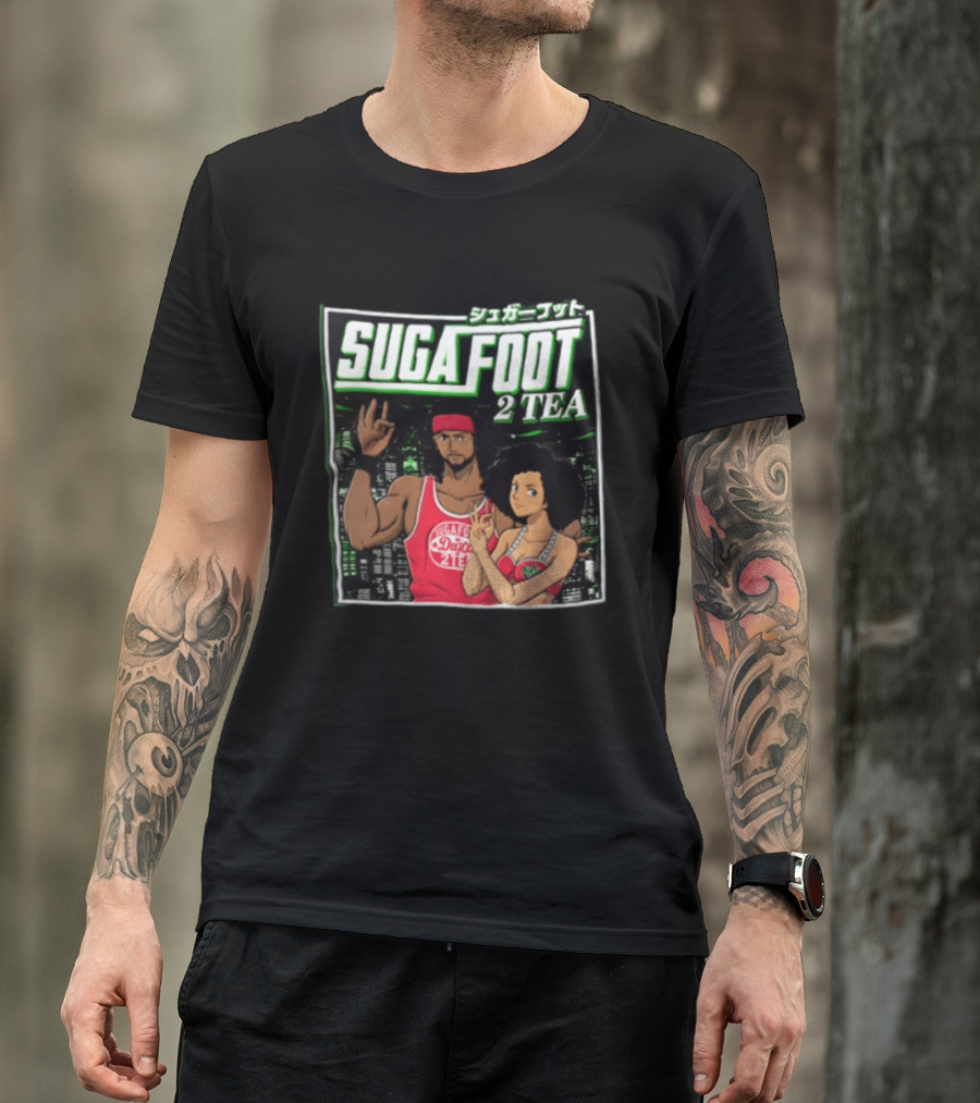 Sugafoot 2 TEA Anime Duga Man With Dreadlocks Woman With Afro T-Shirt