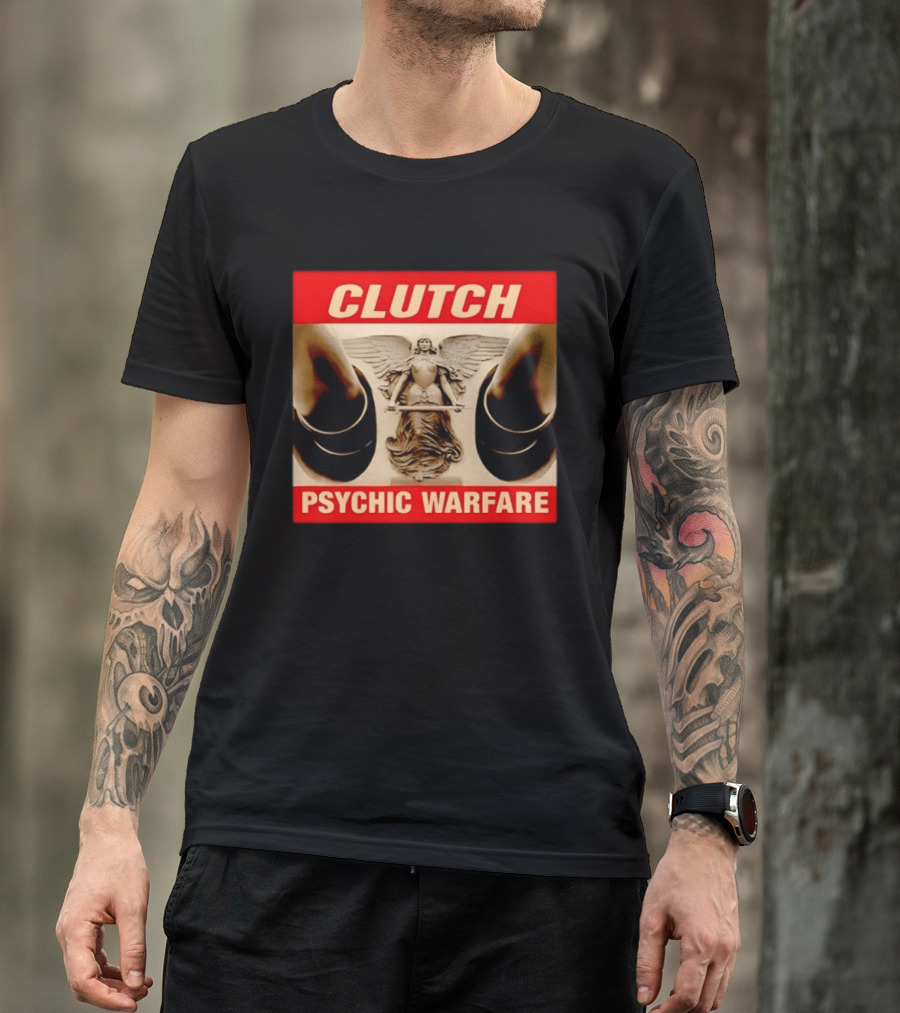 Clutch Psychic Warfare Angel Hard Rock Music T-Shirt