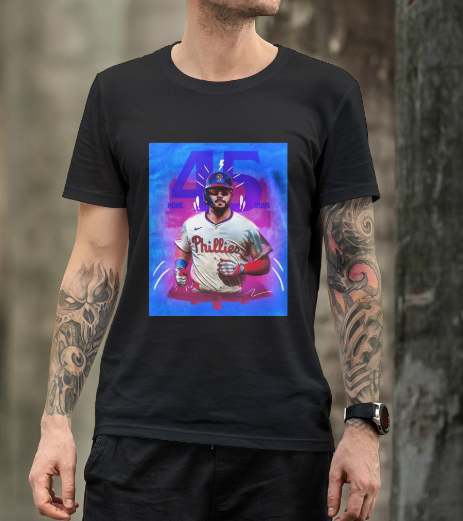 Kyle Schwarber 45 Home Runs Phillies MLB Leaderboard Season T-Shirt