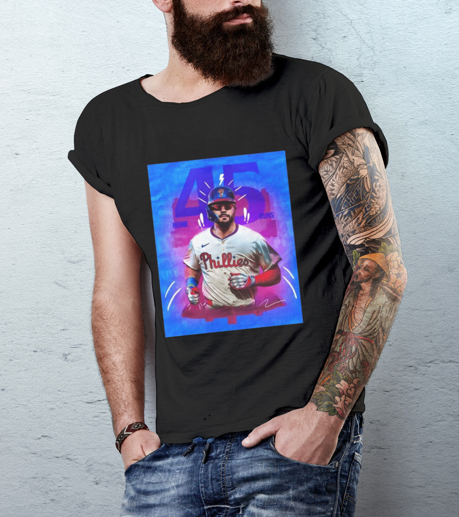 Kyle Schwarber 45 Home Runs Phillies MLB Leaderboard Season T-Shirt
