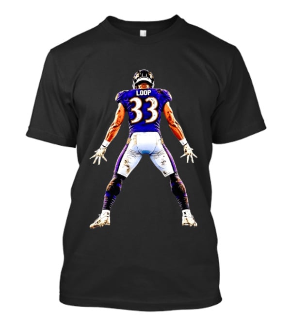 Loop 33 Baltimore Ravens Football Player Jersey T-Shirt