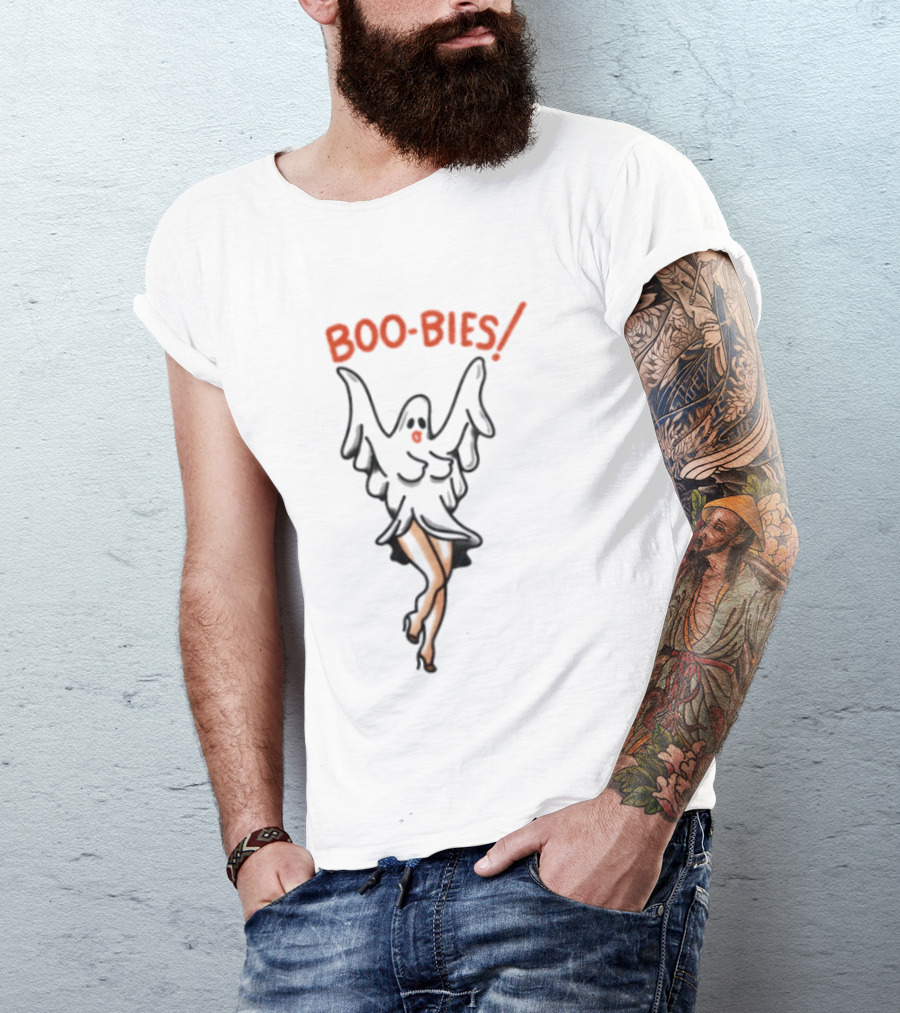 Boo Bies Halloween Ghost Pin Up Spooky T-Shirt