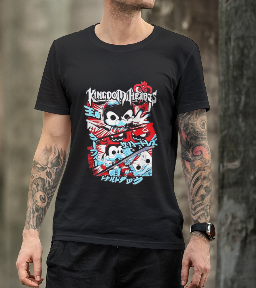 Kingdom Hearts Mickey Mouse Goofy Donald Duck Manga T-Shirt