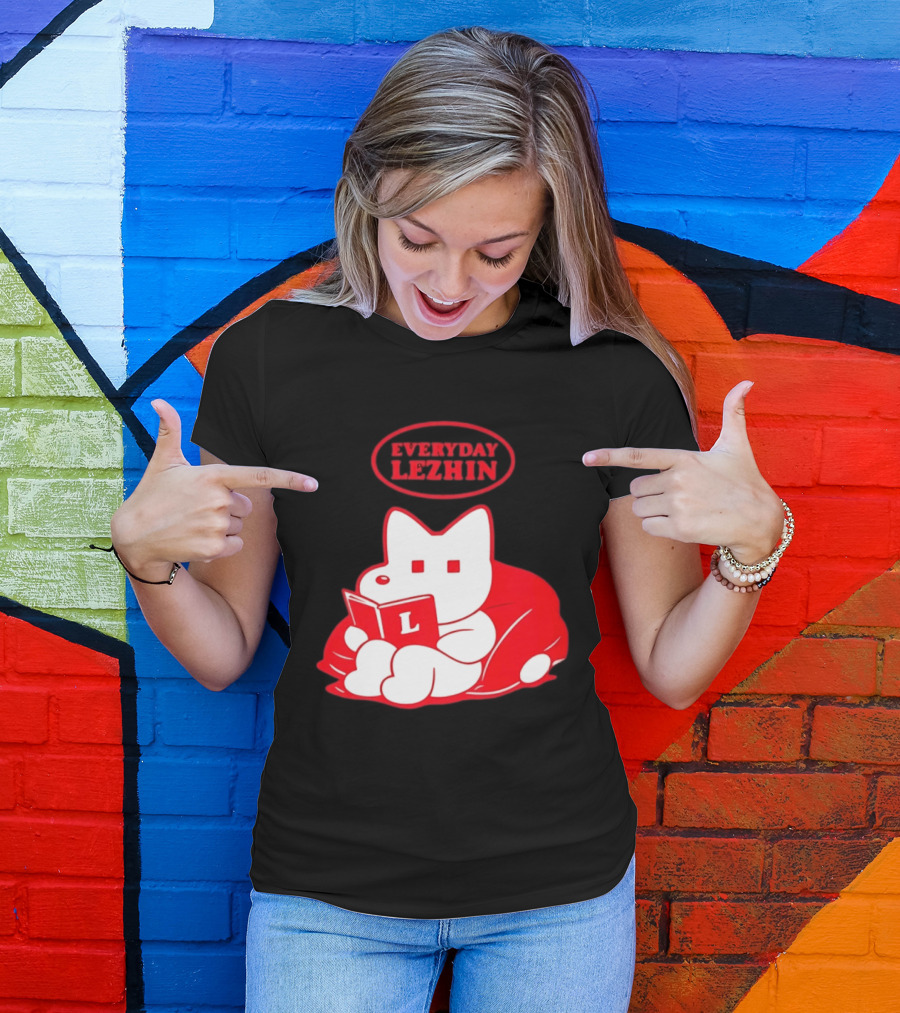 Everyday Lezhin Reading Webtoon Relaxing Cartoon Character With Book T-Shirt