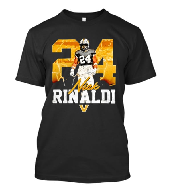 Nick Rinaldi 24 Vanderbilt Commodores NCAA Football Lightning T-Shirt