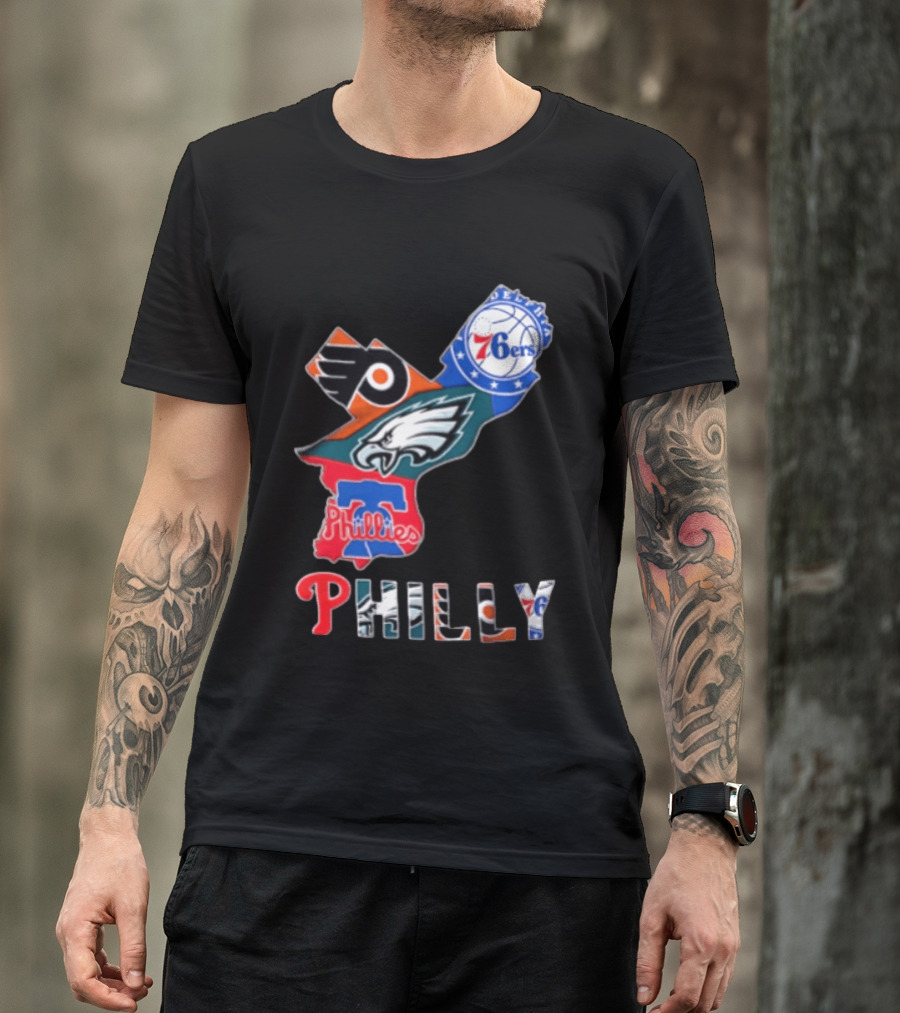 Philadelphia 76ers Flyers Eagles Phillies Philly Teams T-Shirt