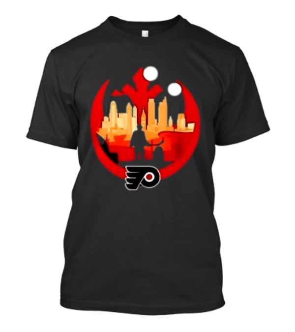 Philadelphia Flyers NHL Star Wars Rebel Alliance Skyline T-Shirt