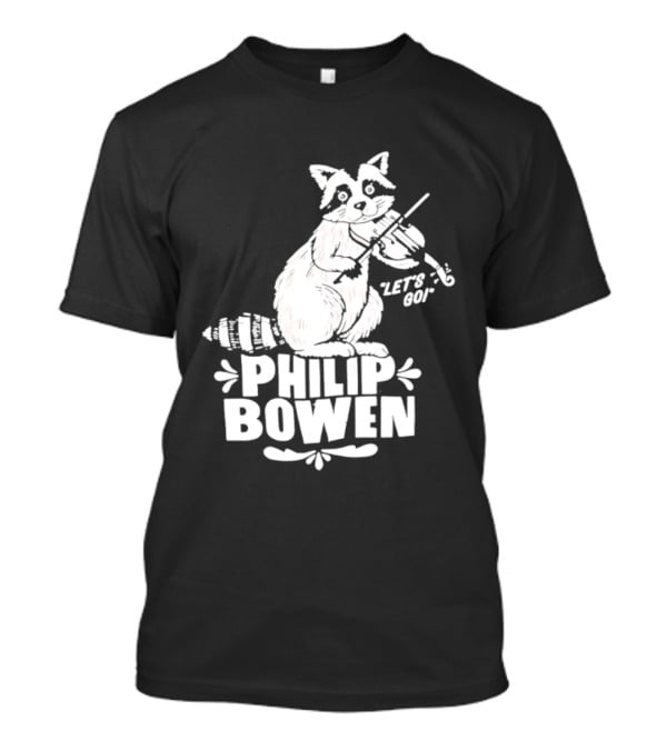 Philip Bowen Raccoon Playing Violin Let's Go T-Shirt