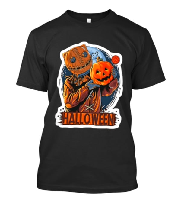 Halloween Sackman Pumpkin Lollipop Full Moon T-Shirt