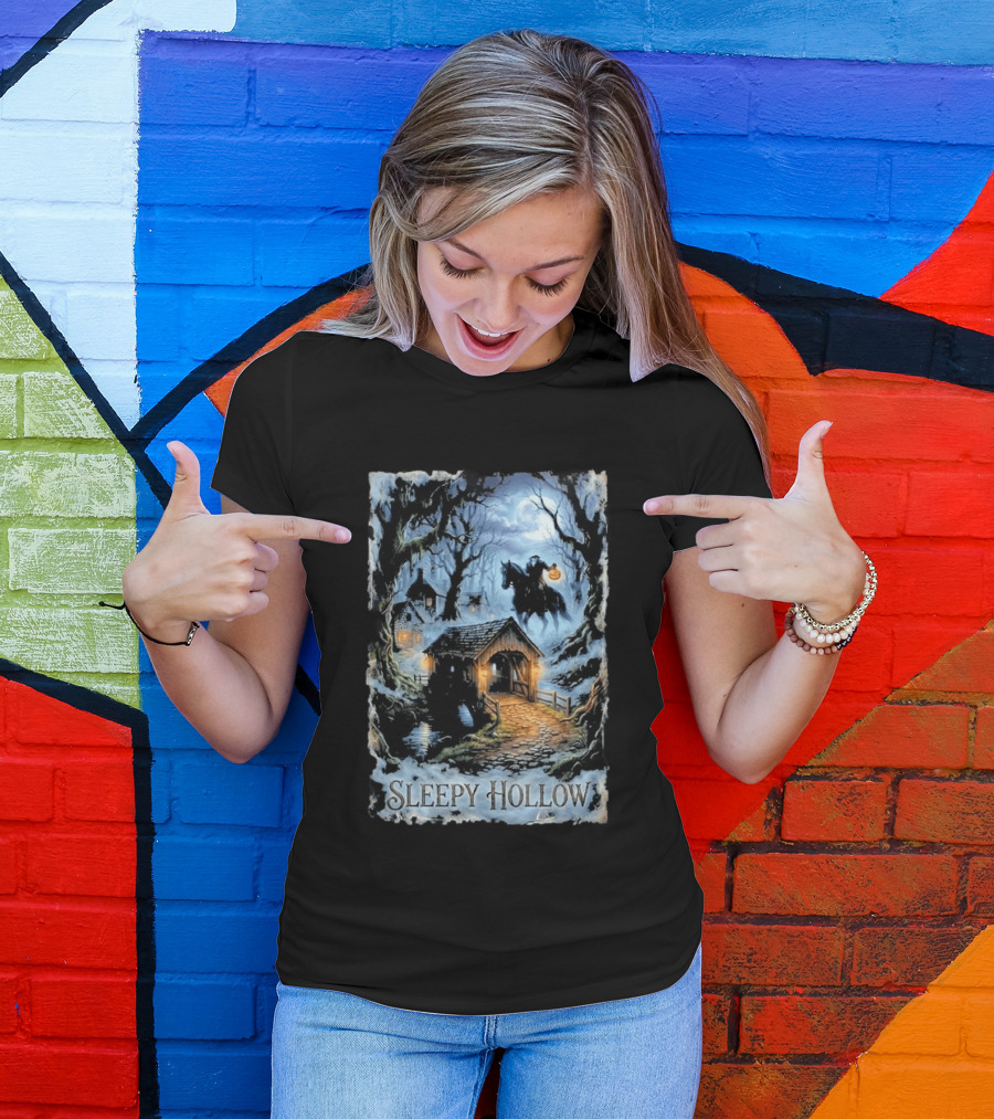 Sleepy Hollow Halloween Headless Horseman Bridge Scene Jack & Jones T-Shirt