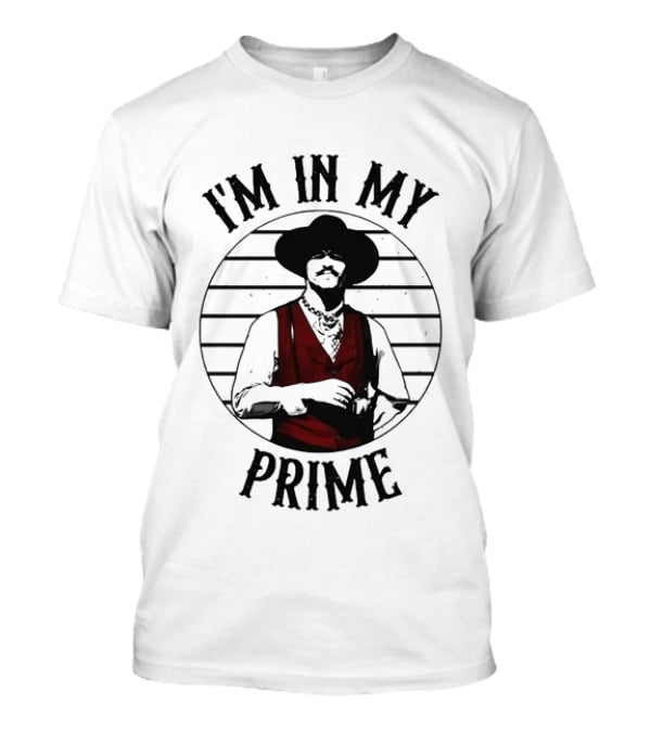 I'm In My Prime Cowboy Theme Red Vest Hat T-Shirt