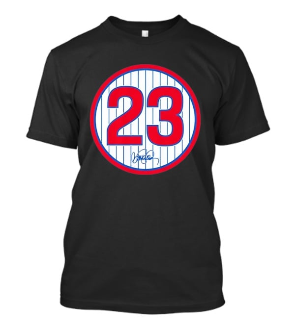Chicago Cubs Ryne Sandberg Number 23 Signature Circle T-Shirt