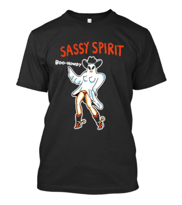 Sassy Spirit Boo Howdy Ghost Cowgirl Western Halloween Costume T-Shirt