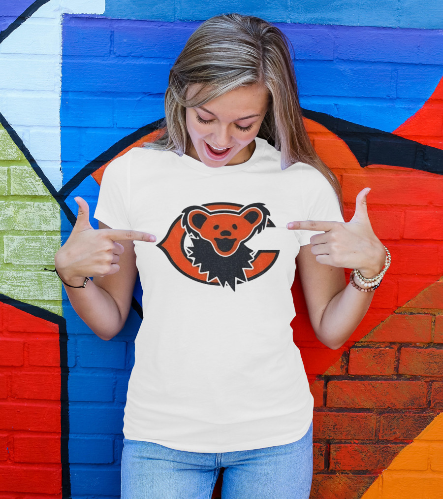 Chicago Bears Grateful Dead Dancing Bear T-Shirt