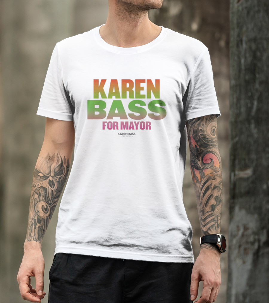 Karen Bass For Mayor LA Politics Election Gradient T-Shirt