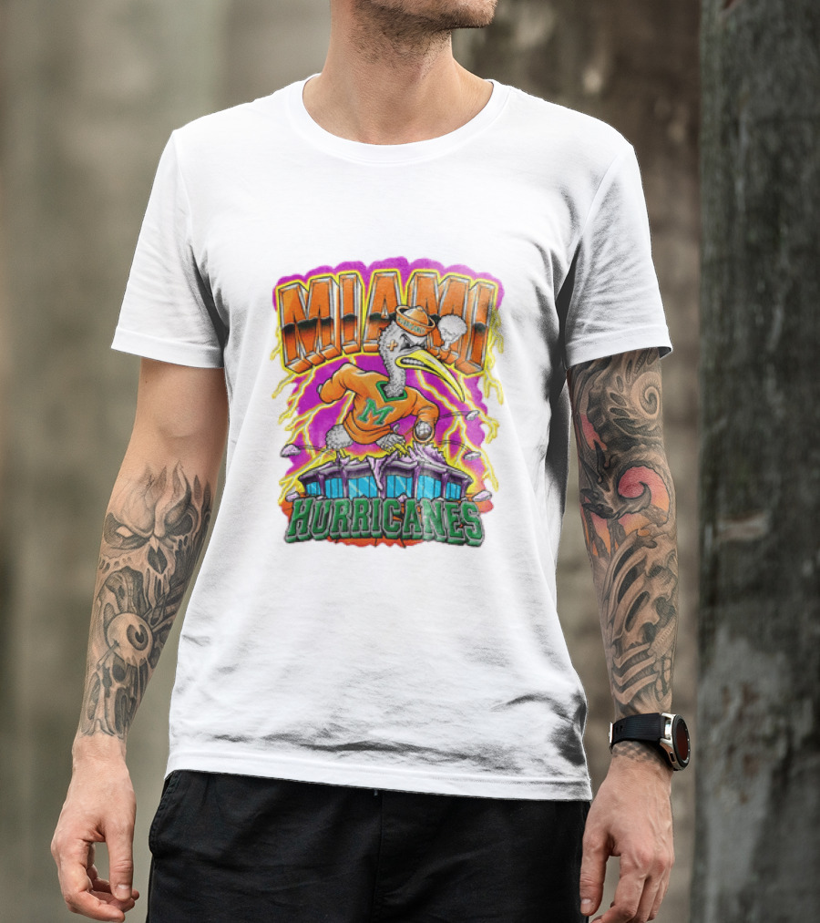 Miami Hurricanes Vintage Style Go Canes U Throwback T-Shirt