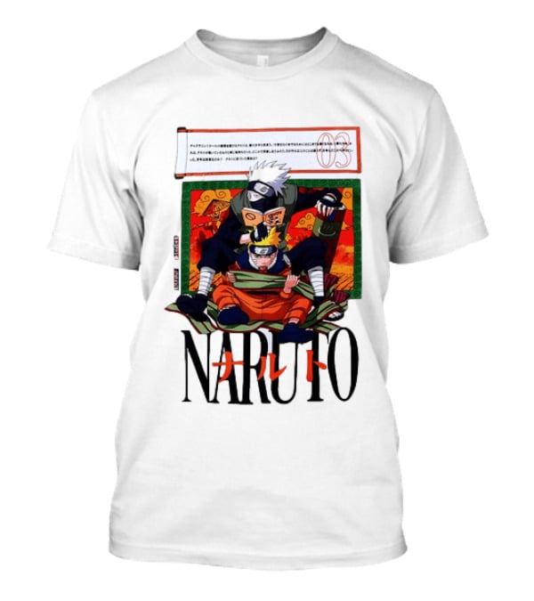 Naruto Kakashi 72 Series Manga Cover Style Anime T-Shirt