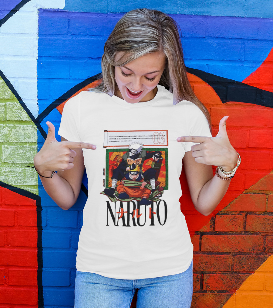 Naruto Kakashi 72 Series Manga Cover Style Anime T-Shirt