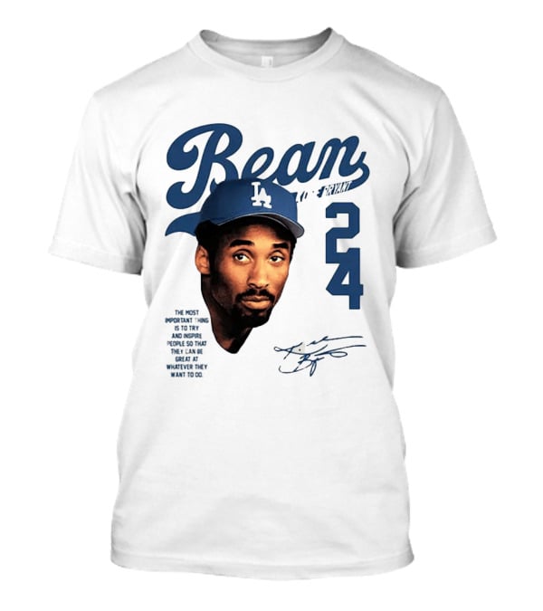 Puka Nacua Wears Bean Kobe Bryant Dodgers 24 T-Shirt
