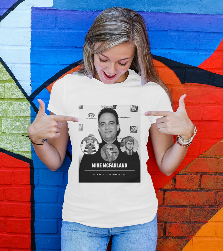 Mike McFarland July 1970 September 2026 Dragon Ball One Piece Attack On Titan Funimation Toei Animation Memorial T-Shirt