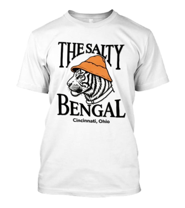 The Salty Bengal Tiger Fisherman Hat Cincinnati Ohio T-Shirt
