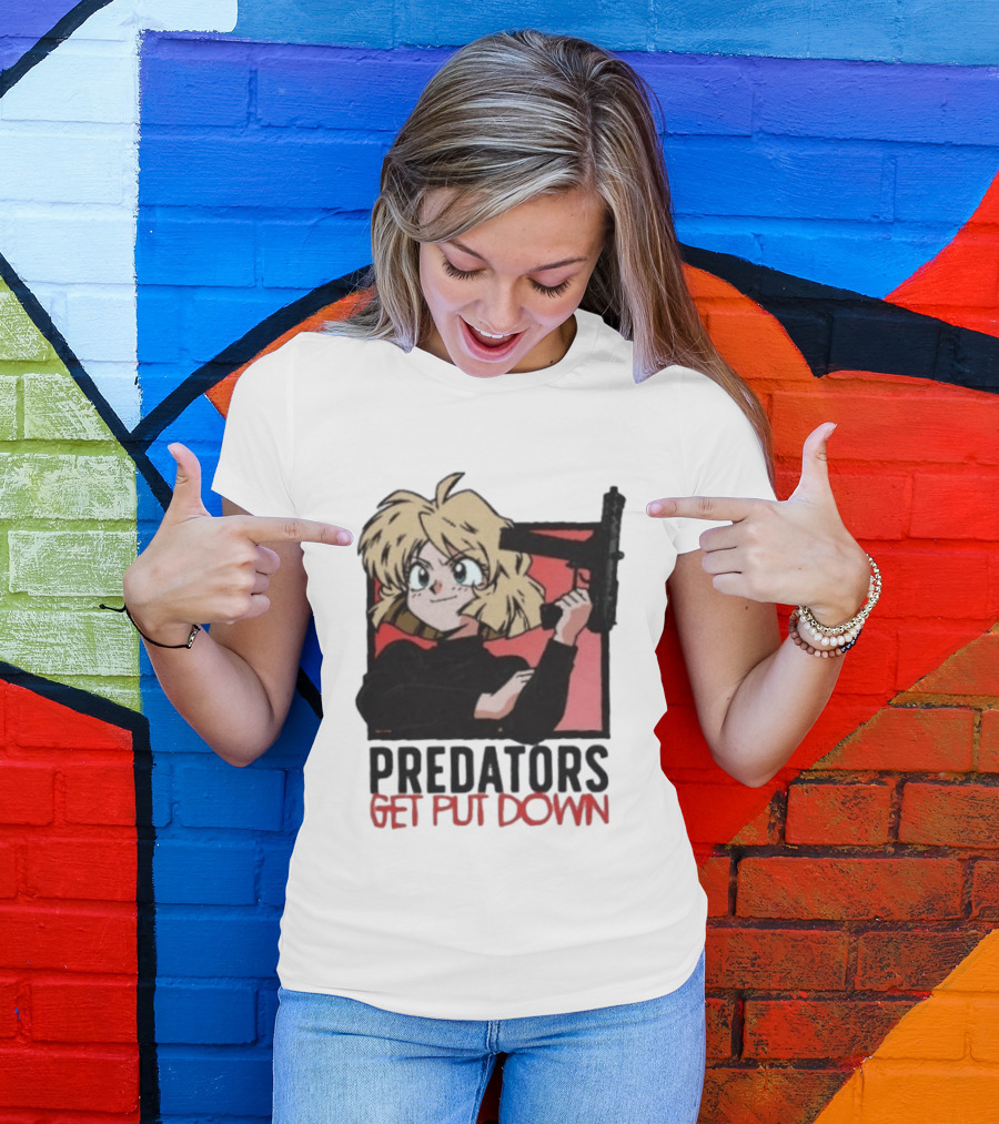 Predators Get Put Down Minnie May Gunsmith Cats Anime T-Shirt