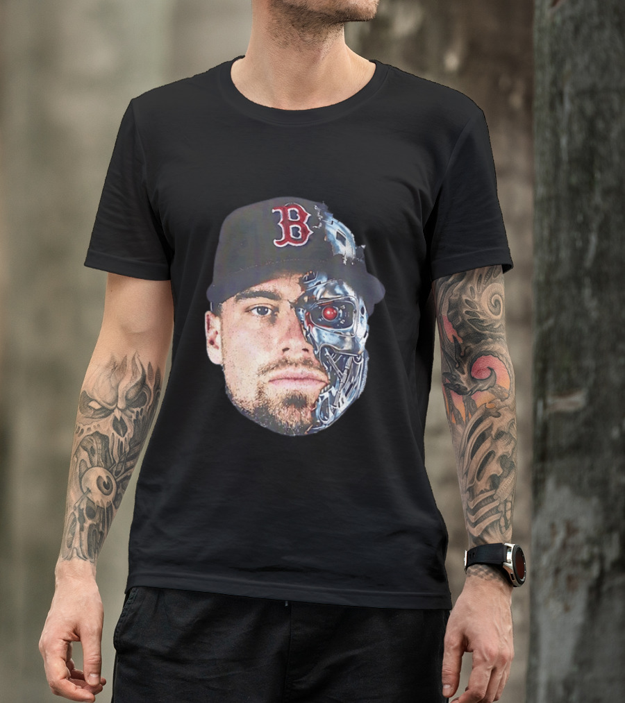 Caleb Durbin Boston Red Sox Cyborg Terminator Mashup T-Shirt
