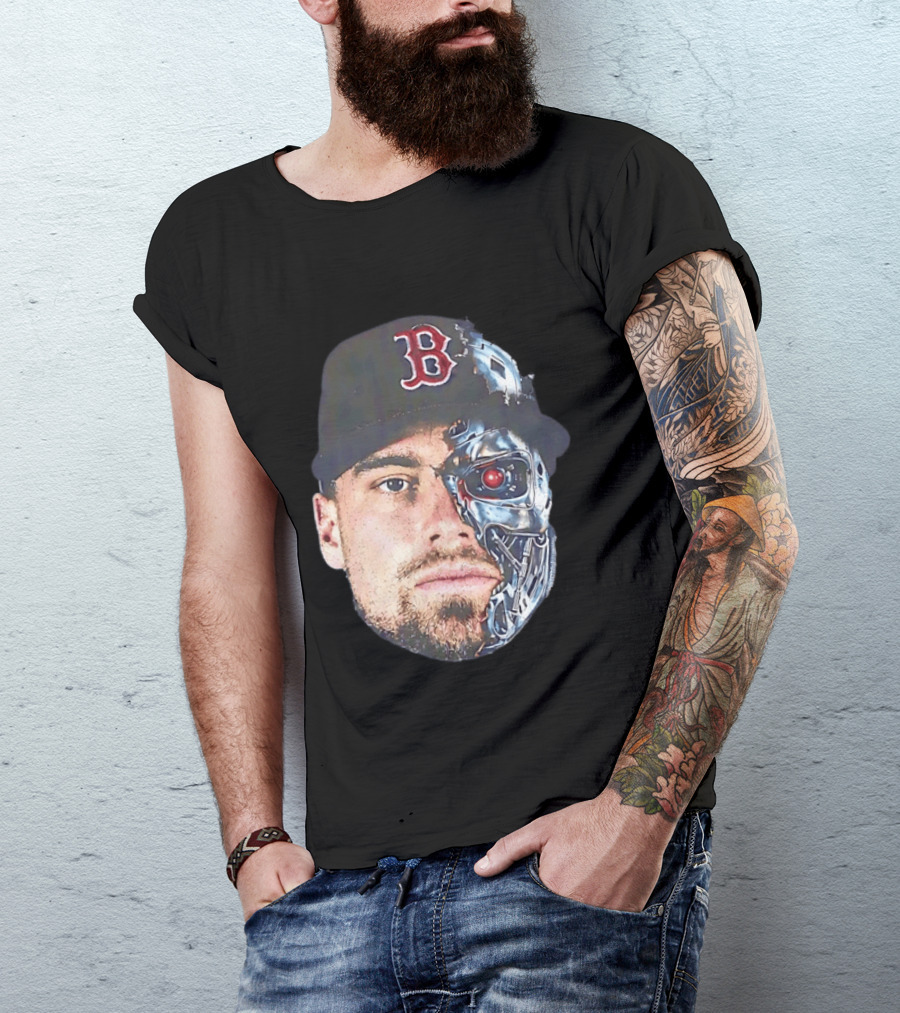 Caleb Durbin Boston Red Sox Cyborg Terminator Mashup T-Shirt