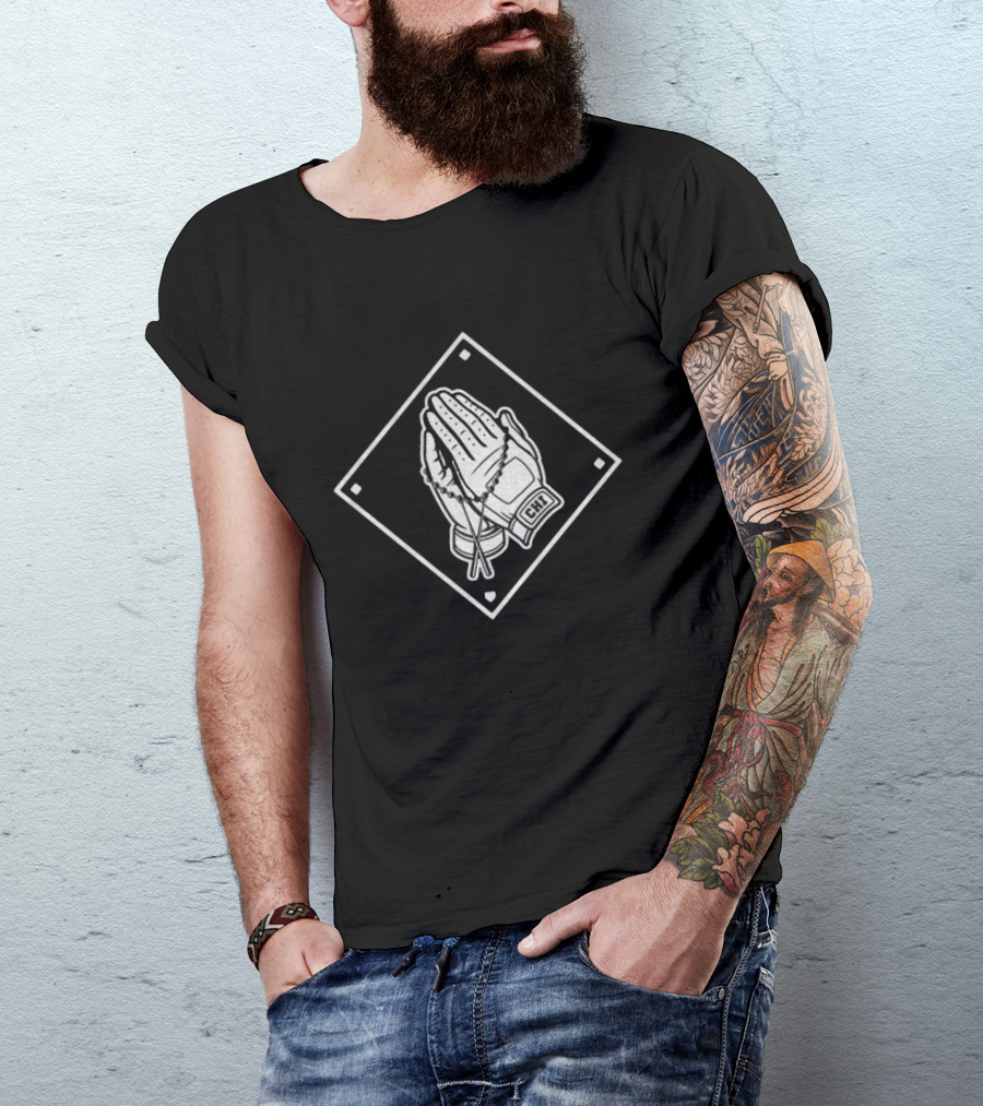Chicago White Sox CHI Prayer Hands Baseball Glove Blessed T-Shirt