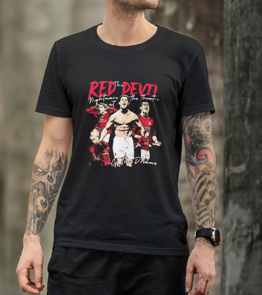 Red Devil Cristiano Ronaldo Manchester United Theatre Of Dreams T-Shirt