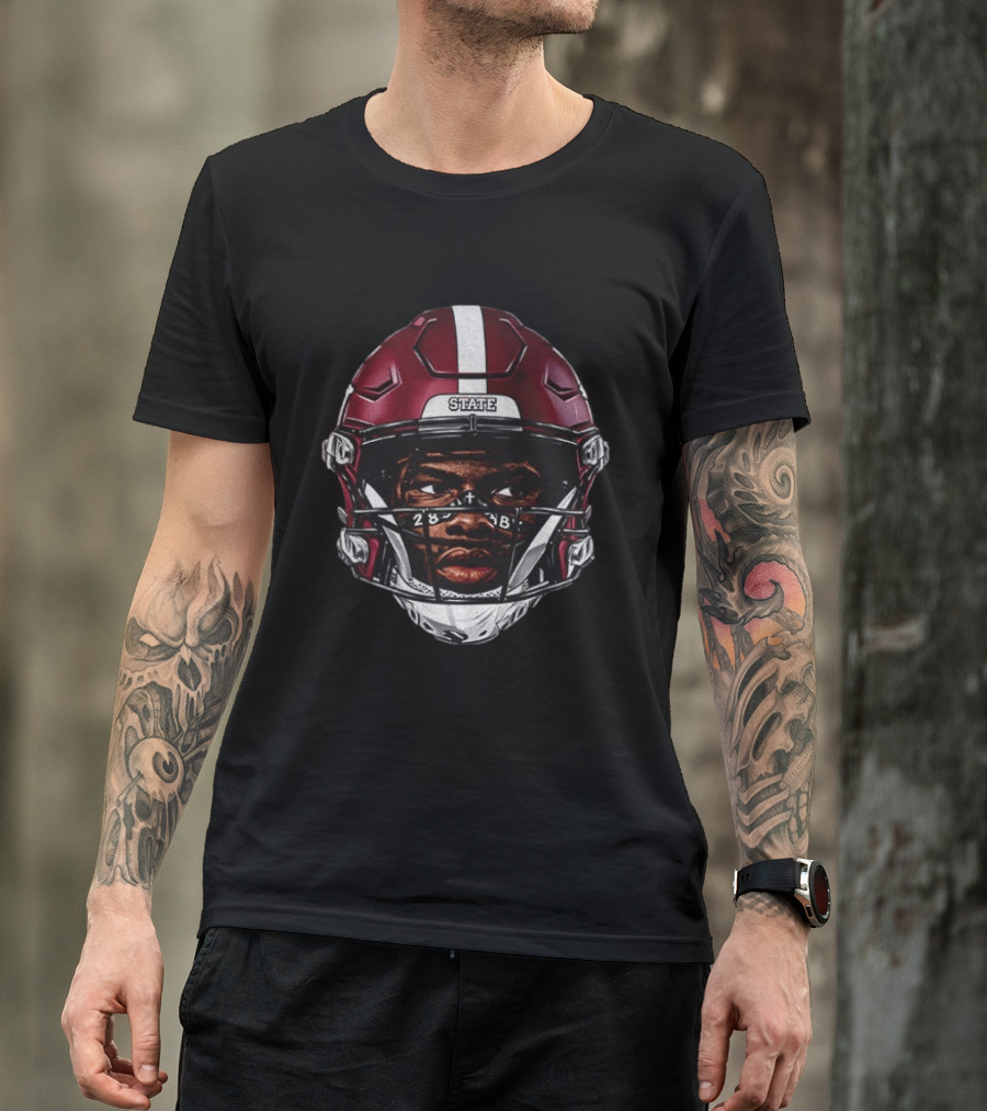 Mississippi State Bulldogs Super Kamario Taylor Football Helmet T-Shirt