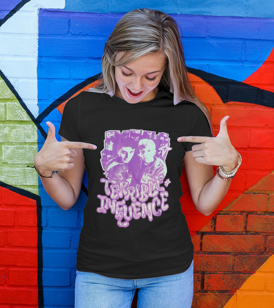 Dan And Phil Terrible Influence Purple Aesthetic T-Shirt