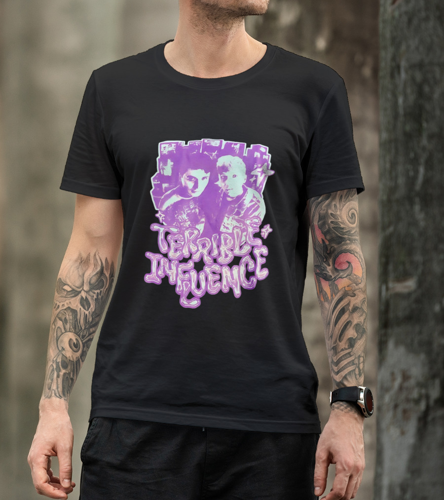 Dan And Phil Terrible Influence Purple Aesthetic T-Shirt