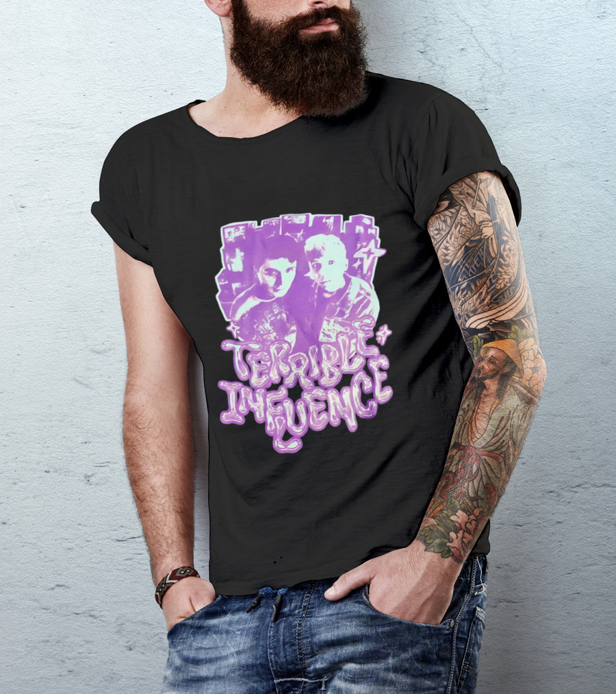 Dan And Phil Terrible Influence Purple Aesthetic T-Shirt