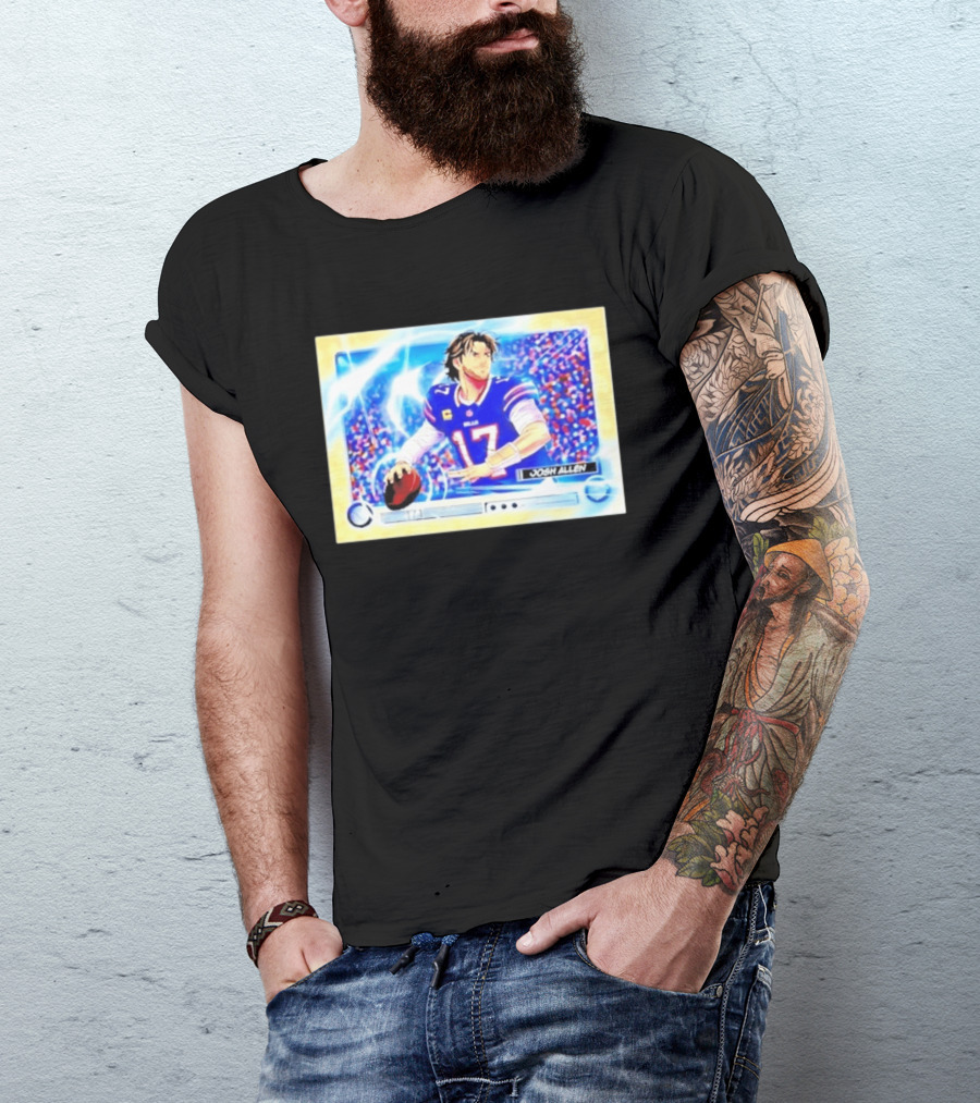 Josh Allen Buffalo Bills Anime NFL Football Quarterback 17 T-Shirt