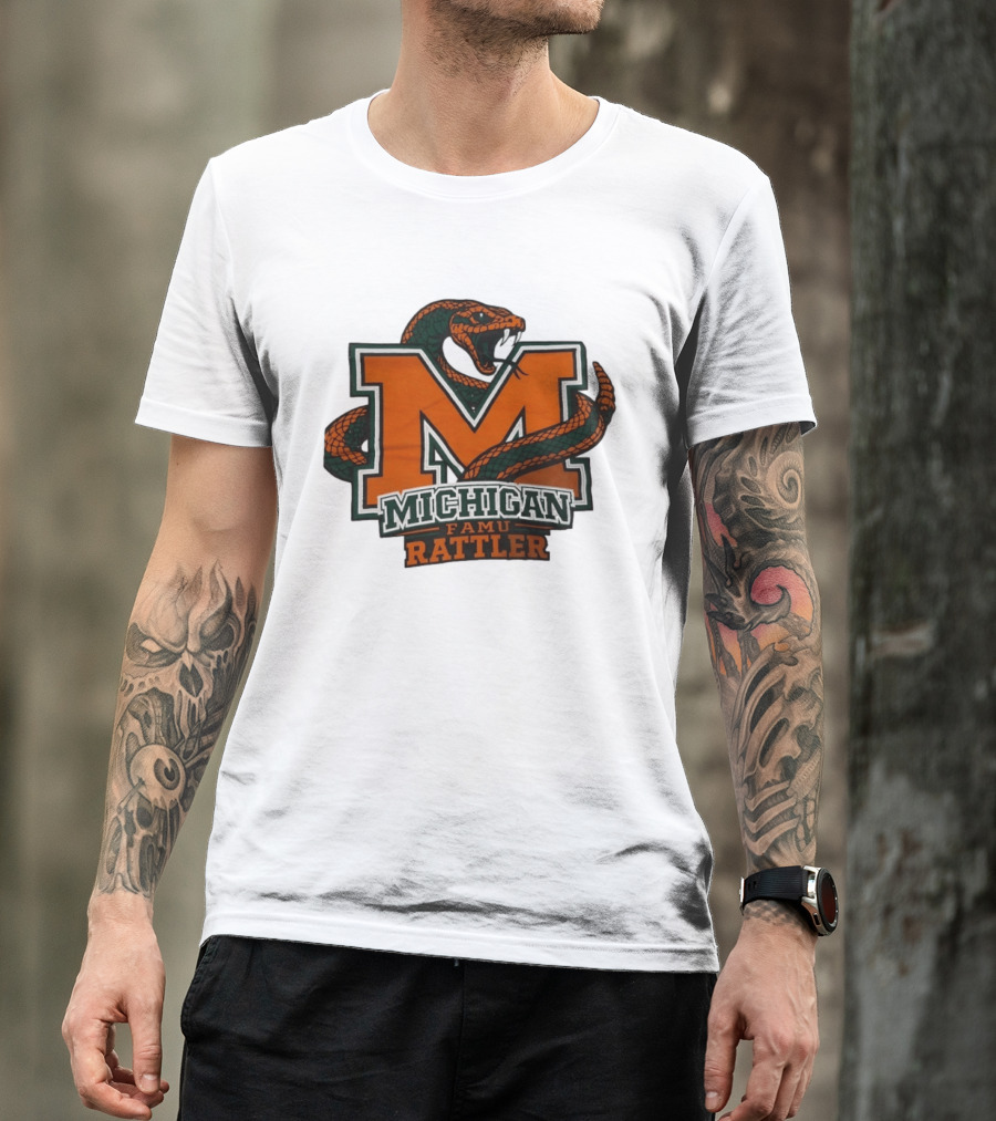 Michigan FAMU Rattler Snake M Rattlers T-Shirt