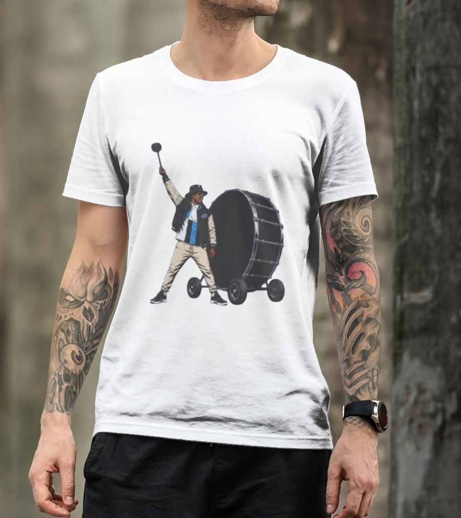 Carolina Panthers Football Culture Supporter With Drum T-Shirt