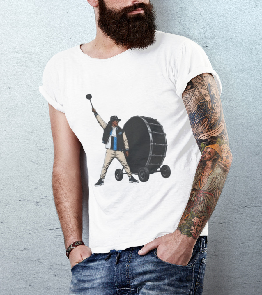 Carolina Panthers Football Culture Supporter With Drum T-Shirt