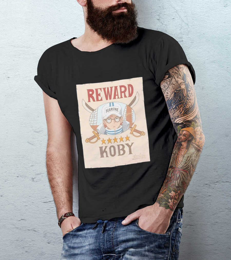Reward Marine Koby One Piece Anime Five Stars T-Shirt