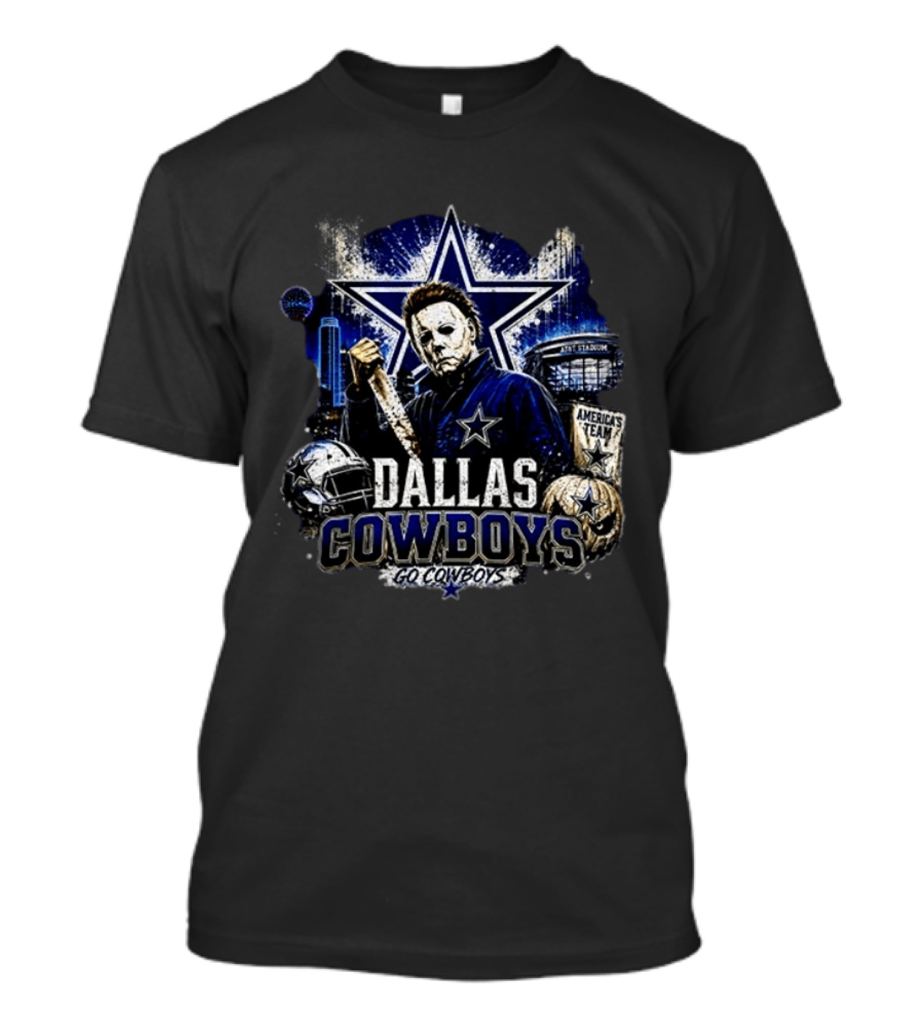 Michael Myers Dallas Cowboys America's Team Go Cowboys Halloween T-Shirt