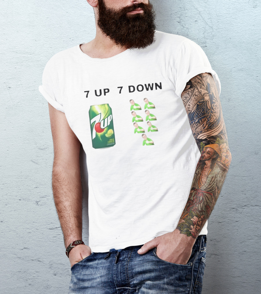 7 Up 7 Down Meme Soda Can With Seven Thumbs Up T-Shirt