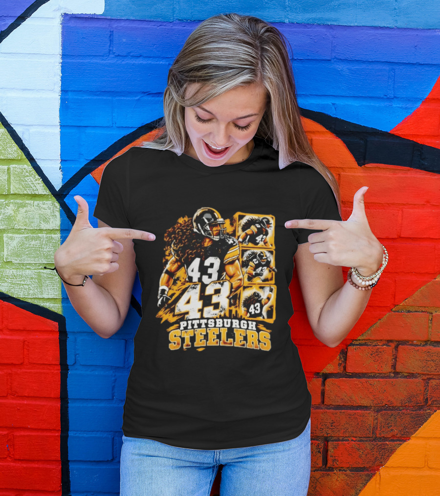 Troy Polamalu 43 Pittsburgh Steelers Football Legend T-Shirt