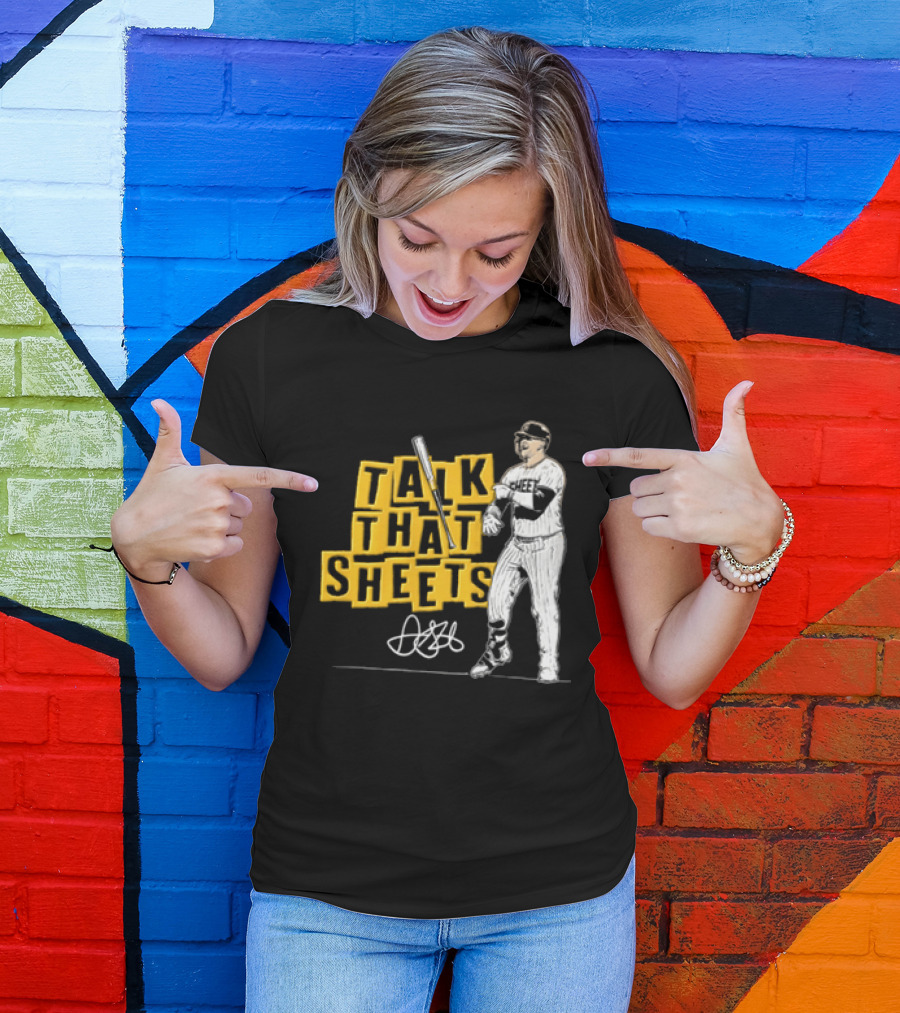 San Diego Padres Fernando Tatis Jr Talk That Sheets Baseball Player Batting Pose 23 T-Shirt