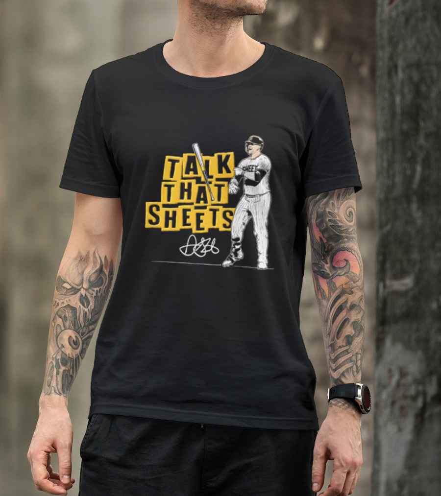 San Diego Padres Fernando Tatis Jr Talk That Sheets Baseball Player Batting Pose 23 T-Shirt