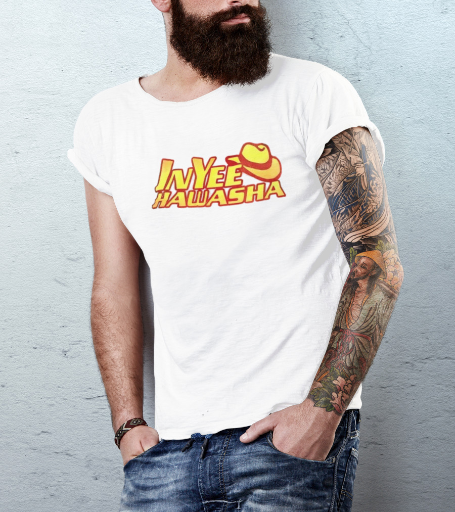 Inyee Hawasha Yellow Red Cowboy Hat T-Shirt