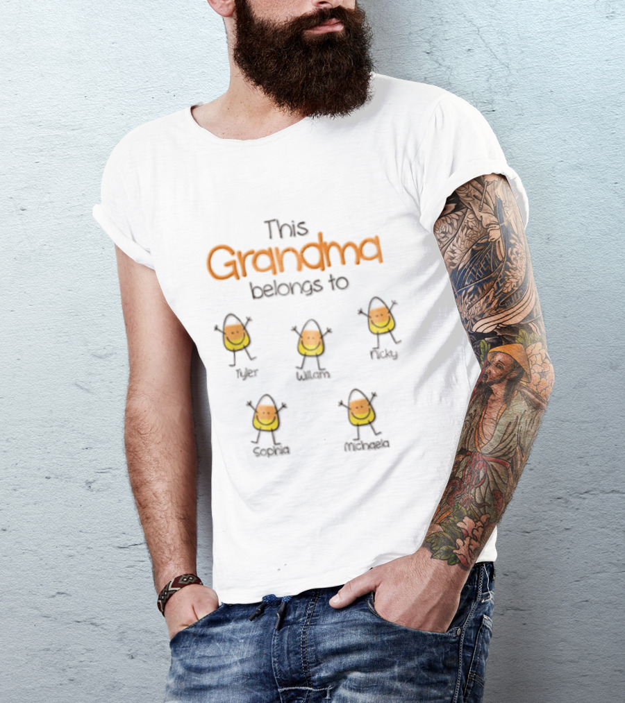 Grandma Belongs To Tyler William Nicky Sophia Michaela T-Shirt