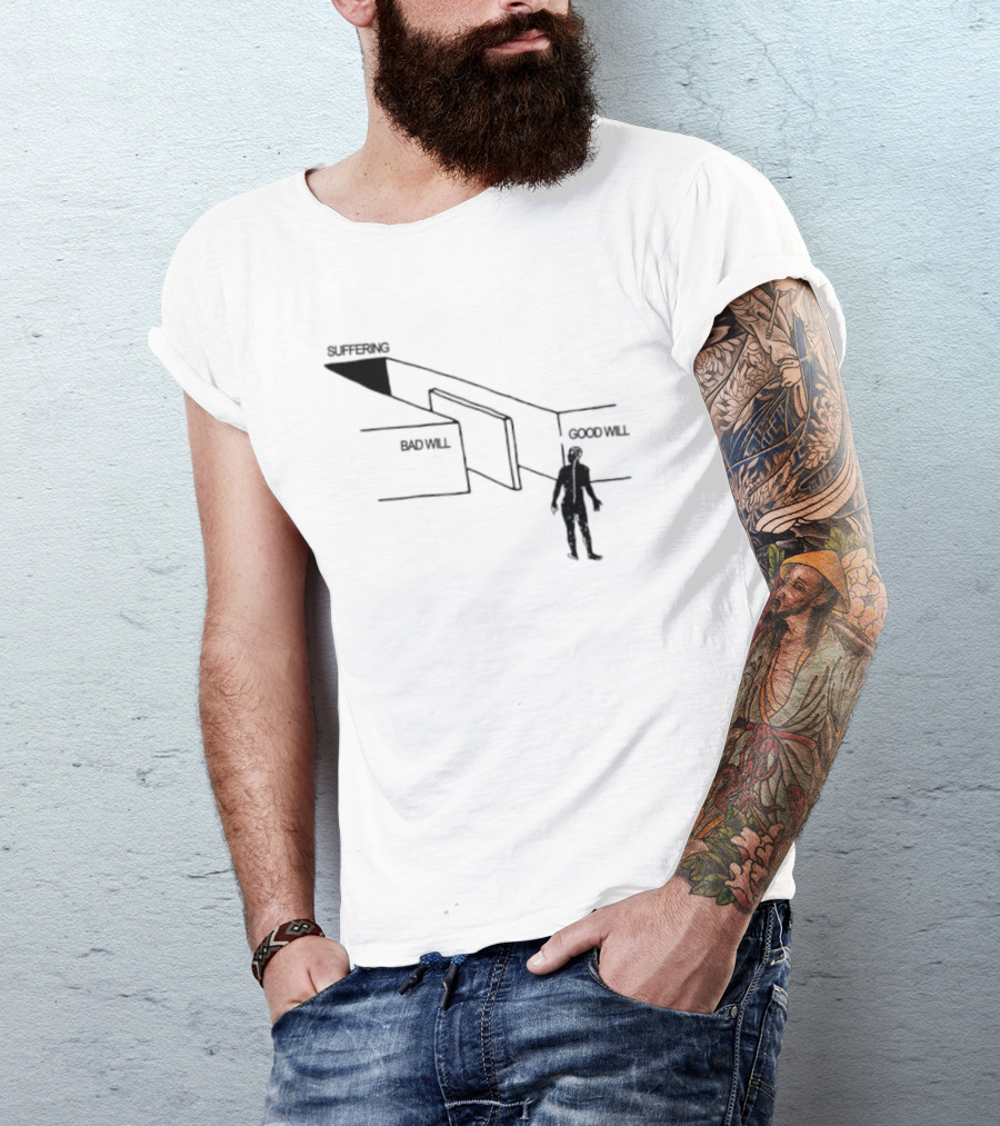Suffering Between Material Will And Spiritual Will Perception Journey T-Shirt
