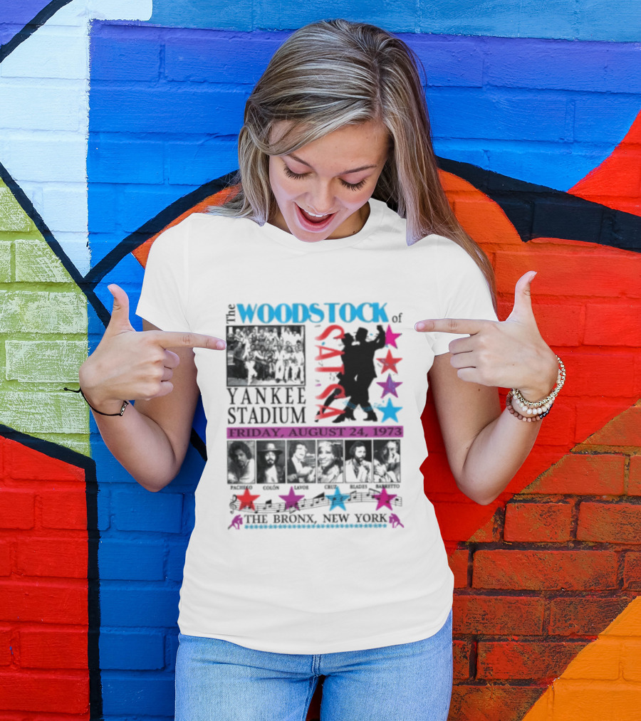 Woodstock Of Salsa Yankee Stadium August 24 1973 Pacheco Colón Lavoe Cruz Blades Barretto Bronx New York T-Shirt